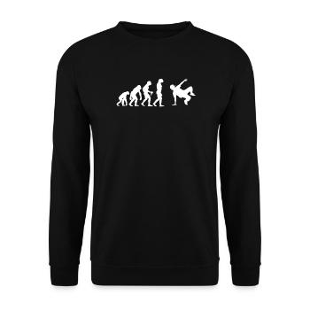 Idée cadeau pour un breakdancer avec breakdance - Sweat-shirt Unisexe - noir - Devant - Alina (178cm) & Michal (187cm)
