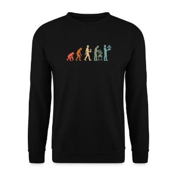  Japanische Bonsai-Baum Pflanze Vintage Evolution - Unisex Pullover - Schwarz - Vorne - Alina (178cm) & Michal (187cm)