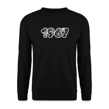 1967 - Sweat-shirt Unisexe - noir - Devant - Alina (178cm) & Michal (187cm)