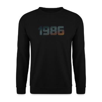 1986  - Unisex Pullover - Schwarz - Vorne - Alina (178cm) & Michal (187cm)