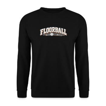 Floorball Pass Schuss Score - Unisex Pullover - Schwarz - Vorne - Alina (178cm) & Michal (187cm)