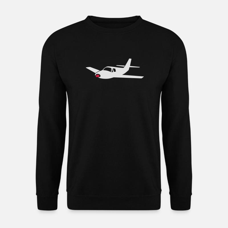 kleines Flugzeug (Farben anpassbar!) - Unisex Pullover - Schwarz