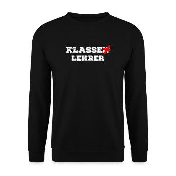 Class teacher - class teacher - funny school - Unisex Sweatshirt - black - Front - Alina (178cm) & Michal (187cm)