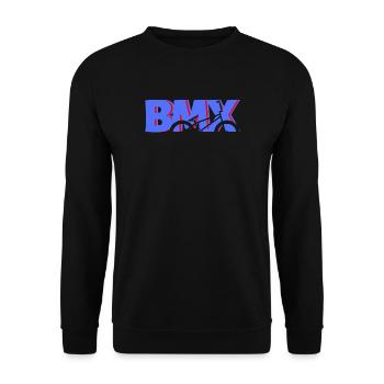 BMX Dirt-Jump Shirt für Kinder & Biker - Unisex Pullover - Schwarz - Vorne - Alina (178cm) & Michal (187cm)