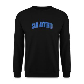 San Antonio Varsity Arc - Unisex Pullover - Schwarz - Vorne - Alina (178cm) & Michal (187cm)