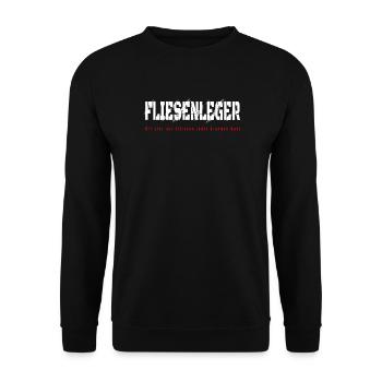 Fliesenleger Design - Unisex Pullover - Schwarz - Vorne - Alina (178cm) & Michal (187cm)