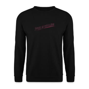 Love is Calling - Unisex Sweatshirt - black - Front - Alina (178cm) & Michal (187cm)