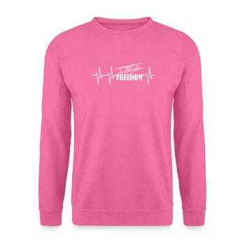 Impulsion Avion Sans Liberté Symbole Icône de vol - Sweat-shirt Unisexe - rose - Devant