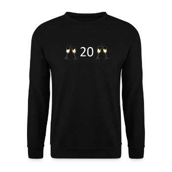 20th Birthday 20 Years Anniversary 20 Years Number 20 - Unisex Sweatshirt - black - Front - Alina (178cm) & Michal (187cm)