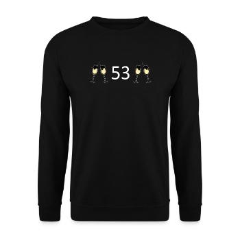 53rd Birthday 53 Years Anniversary 53 Number 53 - Unisex Sweatshirt - black - Front - Alina (178cm) & Michal (187cm)
