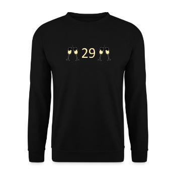 29th Birthday 29 Years Anniversary 29 Years Number 29 - Unisex Sweatshirt - black - Front - Alina (178cm) & Michal (187cm)