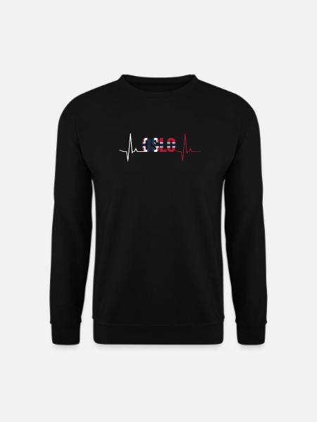 Oslo Herzschlag - Unisex Pullover - Schwarz