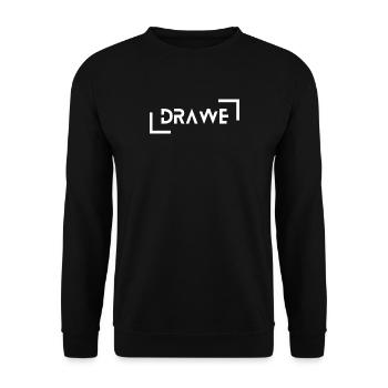 drawe - eilig, gestresst, beschäftigt, Dialekt - Unisex Pullover - Schwarz - Vorne - Alina (178cm) & Michal (187cm)