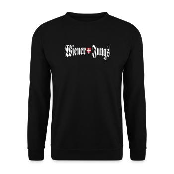 Wiener Jungs Wien Ultras Hooligans - Unisex Pullover - Schwarz - Vorne - Alina (178cm) & Michal (187cm)
