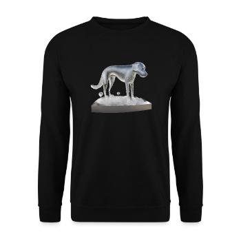 A dog made of water / water drops - Unisex Sweatshirt - black - Front - Alina (178cm) & Michal (187cm)