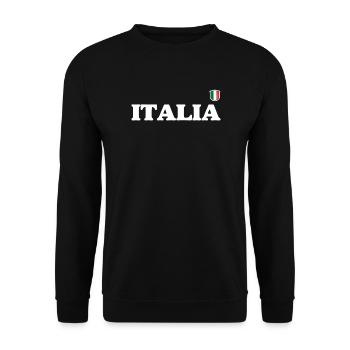 Italia Wappen Vintage Typografie - Unisex Pullover - Schwarz - Vorne - Alina (178cm) & Michal (187cm)