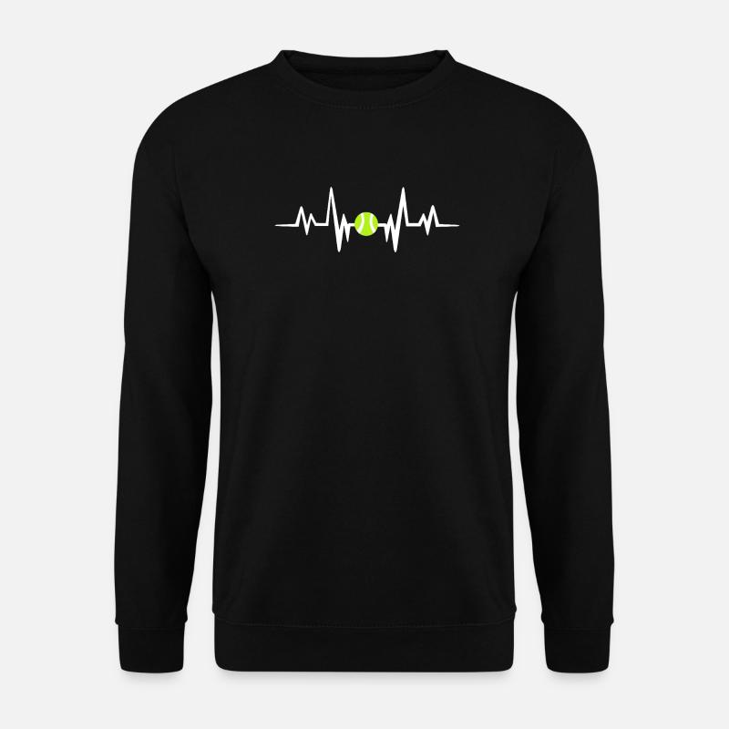 Tennisball heartbeat - Unisex Pullover - Schwarz