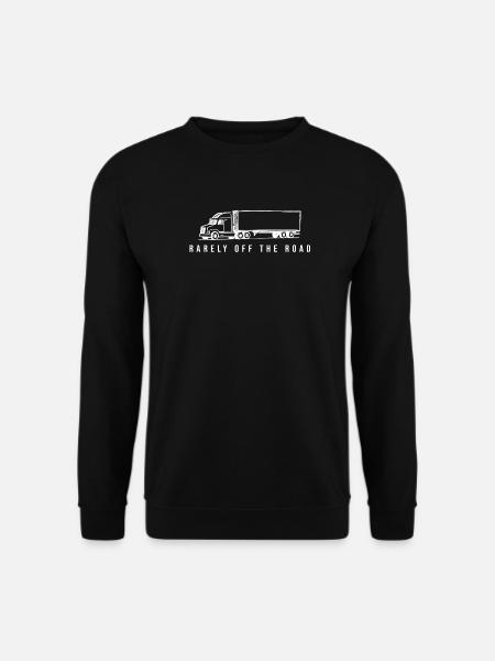rarely off the road trucker lkw fernfahrer spru - Unisex Pullover - Schwarz