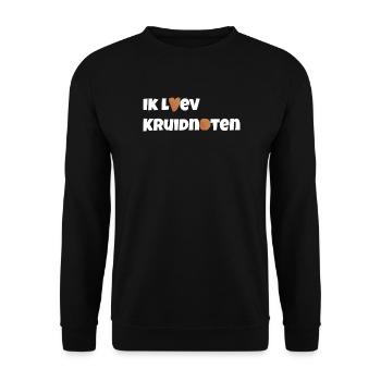 I loev kruidnoten - Unisex Sweatshirt - black - Front - Alina (178cm) & Michal (187cm)