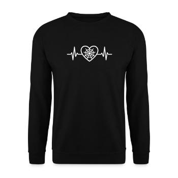 Toile d’Araignée Halloween Cœur - Sweat-shirt Unisexe - noir - Devant - Alina (178cm) & Michal (187cm)