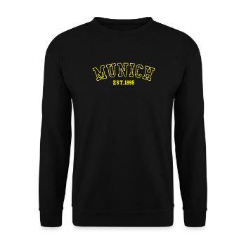 Munich_Est_1995 - Sweat-shirt Unisexe - noir - Devant - Alina (178cm) & Michal (187cm)