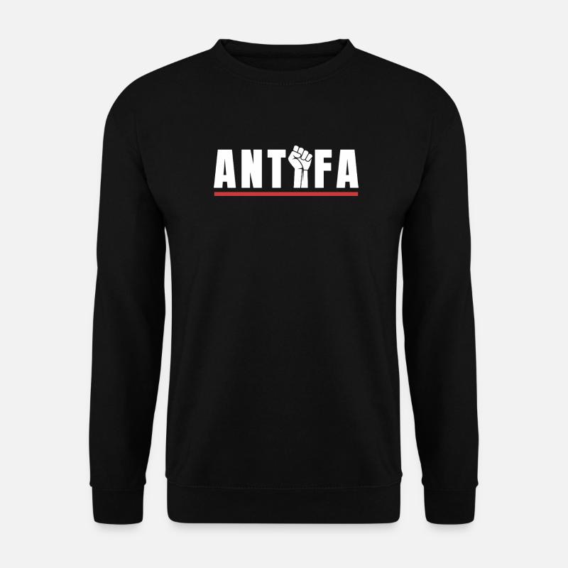 Antifa Protestfist Antifascist Statement - Unisex Sweatshirt - black