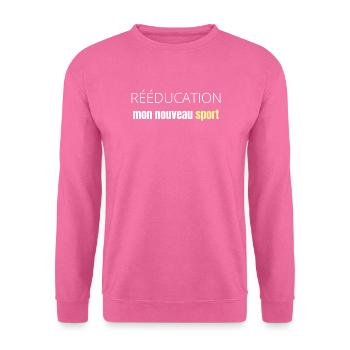 Meine neue Sportrehabilitation. Sport Humor - Unisex Pullover - Pink - Vorne