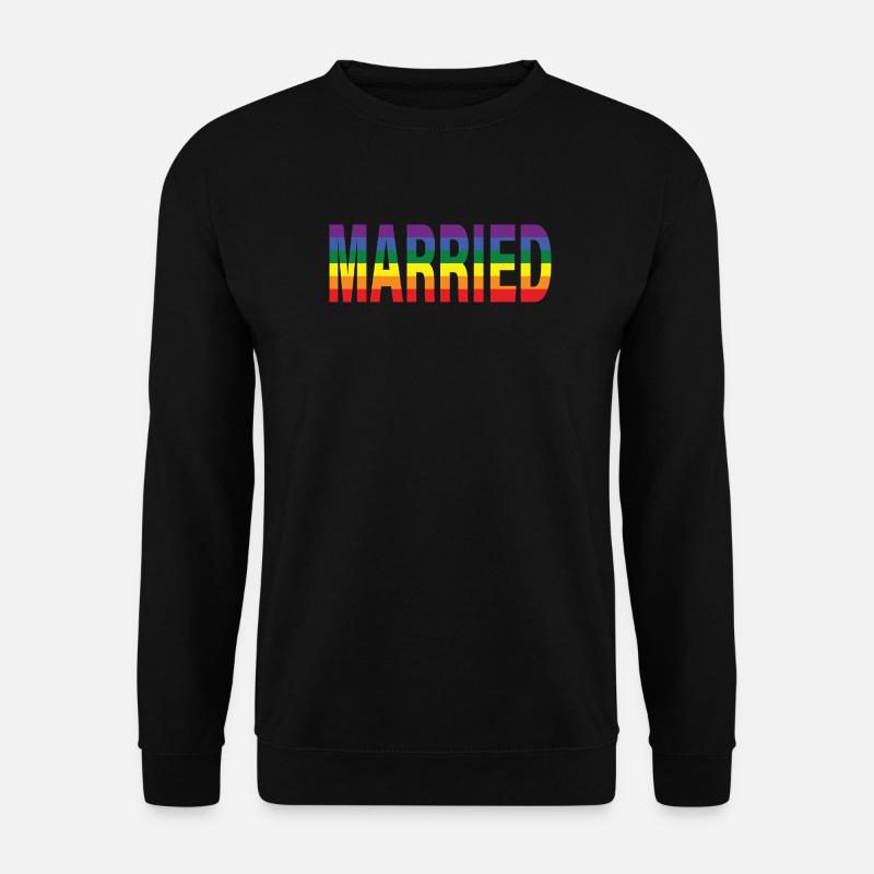 Verheiratet im Regenbogen - Unisex Pullover - Schwarz