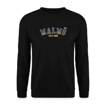 Malmö Est. 1985 - Unisex Sweatshirt - black - Front - Alina (178cm) & Michal (187cm)