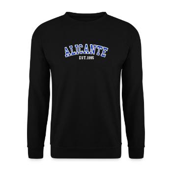 Alicante gegründet 1995 - Unisex Pullover - Schwarz - Vorne - Alina (178cm) & Michal (187cm)