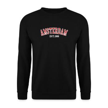 Amsterdam Fondée en 1966 - Sweat-shirt Unisexe - noir - Devant - Alina (178cm) & Michal (187cm)