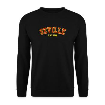 Seville Est. 1966 - Unisex Sweatshirt - black - Front - Alina (178cm) & Michal (187cm)
