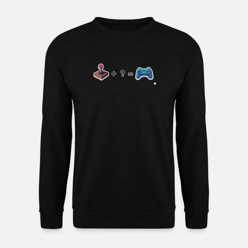 Retro Joystick trifft Gamepad - Unisex Pullover - Schwarz