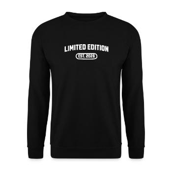 Limited Edition 2026 Birthday - Unisex Sweatshirt - black - Front - Alina (178cm) & Michal (187cm)