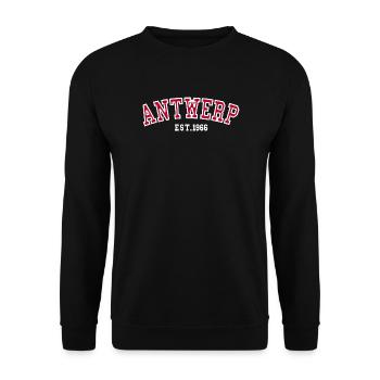 Antwerp Est. 1966 - Unisex Sweatshirt - black - Front - Alina (178cm) & Michal (187cm)