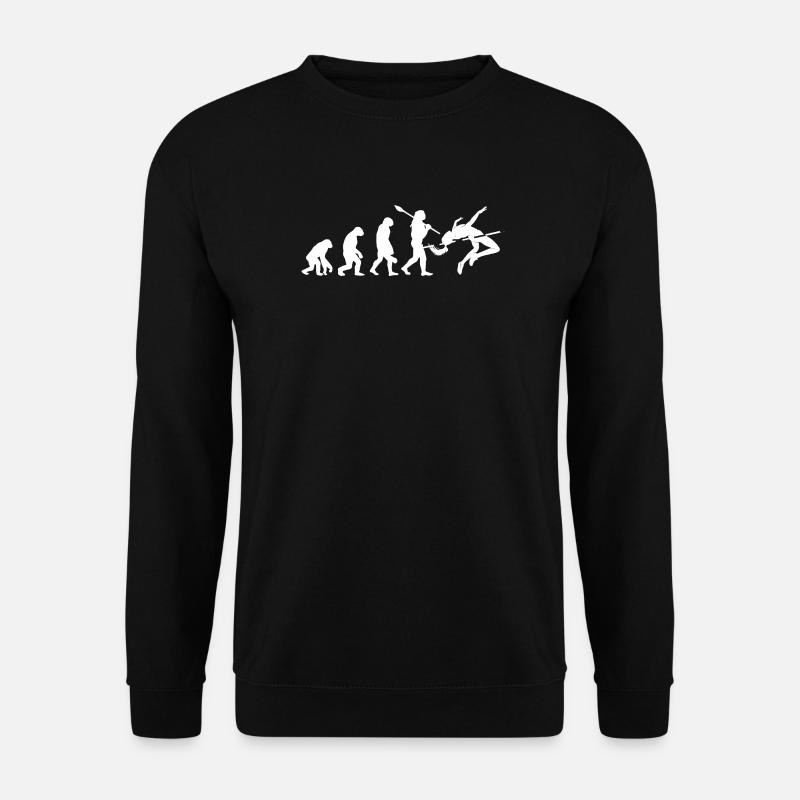 Hochsprung-Evolution-Athleten-Silhouetten-Kunst - Unisex Pullover - Schwarz