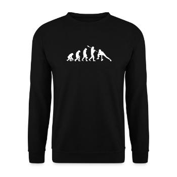 Évolution du design de l’haltérophilie dans les salles de fitness - Sweat-shirt Unisexe - noir - Devant - Alina (178cm) & Michal (187cm)