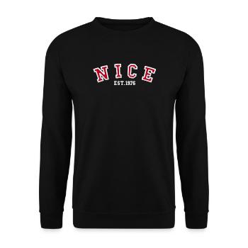 Nice Est. 1976 - Unisex Sweatshirt - black - Front - Alina (178cm) & Michal (187cm)
