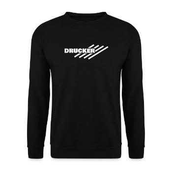 Occupation: Printer - Unisex Sweatshirt - black - Front - Alina (178cm) & Michal (187cm)