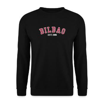 Bilbao Est. 1986 - Unisex Sweatshirt - black - Front - Alina (178cm) & Michal (187cm)