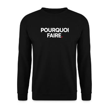 Pourquoi faire - Sweat-shirt Unisexe - noir - Devant - Alina (178cm) & Michal (187cm)