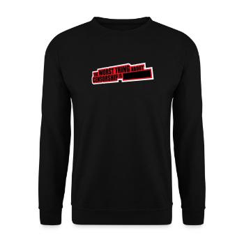 Le pire dans la censure, c’est l’ironie amusante - Sweat-shirt Unisexe - noir - Devant - Alina (178cm) & Michal (187cm)