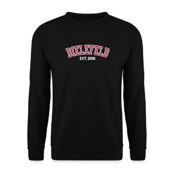 Bielefeld Est. 2006 - Unisex Sweatshirt - black - Front - Alina (178cm) & Michal (187cm)