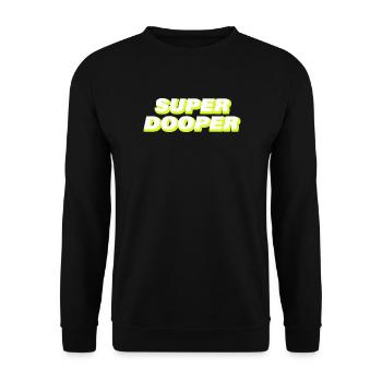 SUPER DOOPER - Unisex Sweatshirt - black - Front - Alina (178cm) & Michal (187cm)