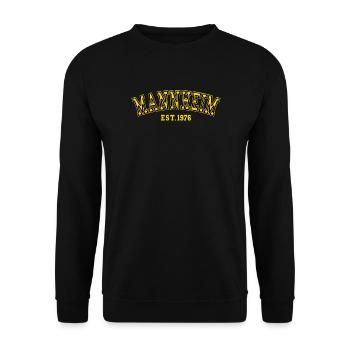 Mannheim Est. 1976 - Unisex Sweatshirt - black - Front - Alina (178cm) & Michal (187cm)