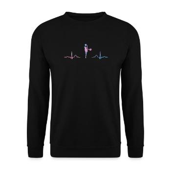 Cheerpom pom girls Mom Cheerleading - Sweat-shirt Unisexe - noir - Devant - Alina (178cm) & Michal (187cm)