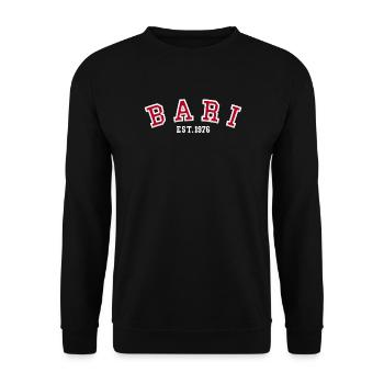 Bari gegründet 1976 - Unisex Pullover - Schwarz - Vorne - Alina (178cm) & Michal (187cm)