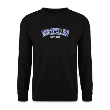 Montpellier Est. 2006 - Unisex Sweatshirt - black - Front - Alina (178cm) & Michal (187cm)