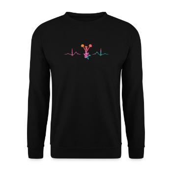 Cheerpom pom girls Mom Cheerleading - Sweat-shirt Unisexe - noir - Devant - Alina (178cm) & Michal (187cm)