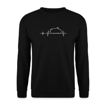 Simson S50 S51 EKG - Pulse of Life - Unisex Pullover - Schwarz - Vorne - Alina (178cm) & Michal (187cm)